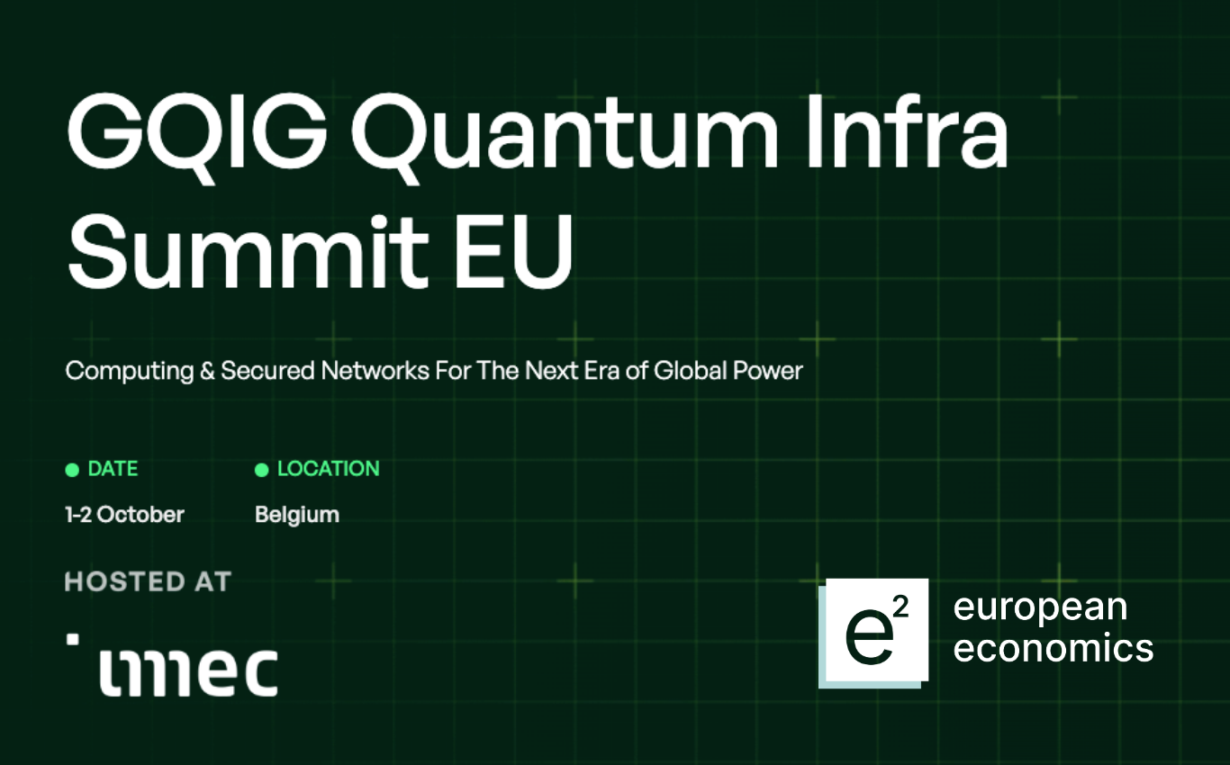 european economics at the GQIG Quantum Infra Summit EU in Leuven on 1-2 October 2026